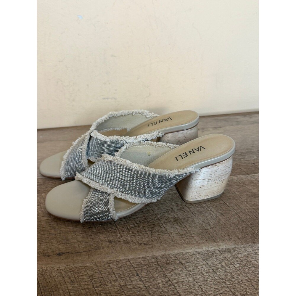 VANELi Levya Block Heel Sandals size 8 narrow shoes